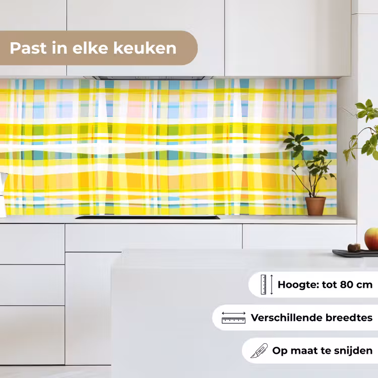 Geel - Patroon - Zomer keuken achterwand 2 middel 871 -sfeer4_NL