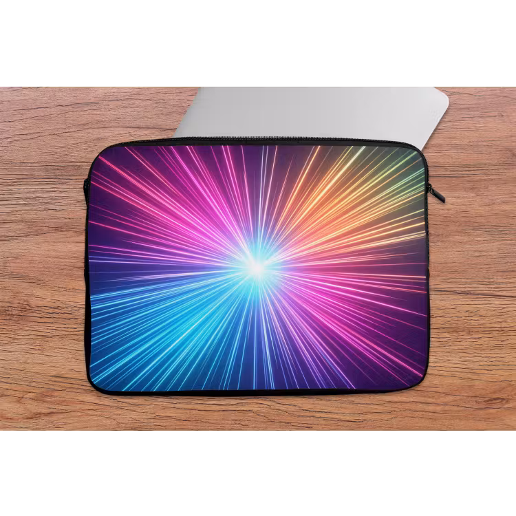Abstract - Light - Burst - Modern - Colorful laptophoes neopreen klein -tafel