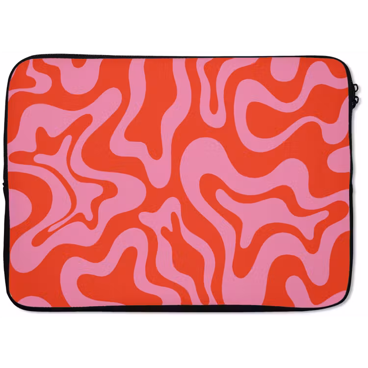 Abstract - Patroon - Rood - Roze - Minimalistisch laptophoes neopreen klein -zkaufland3dotto