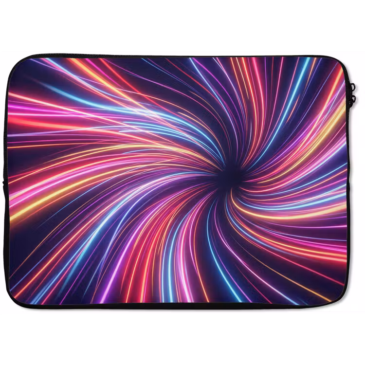 Abstract - Swirl - Futuristic - Neon laptophoes neopreen klein -zkaufland3dotto