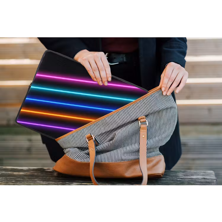 Esthetiek - Retro - Neon laptophoes neopreen klein -tas