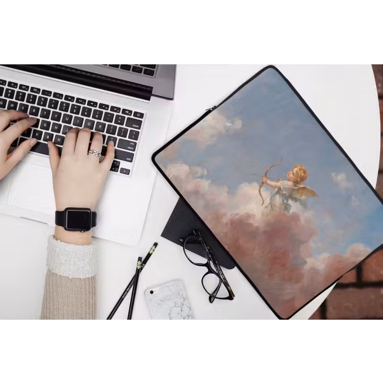 Engel - Pijl en boog - Mythologie - Klassiek laptophoes neopreen klein -bureau