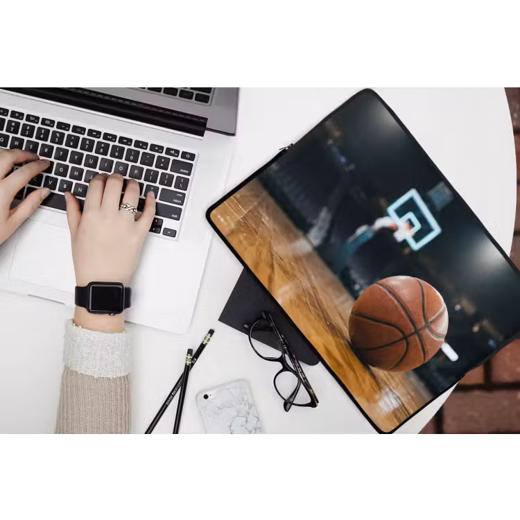 Basketbal - Arena - Sport laptophoes neopreen klein -bureau