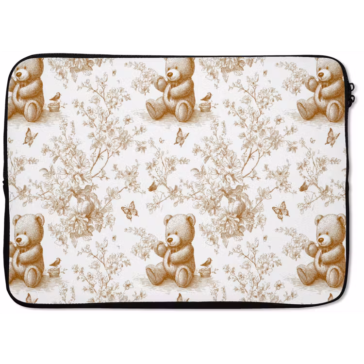 Beer - Tijdloos - Bruin laptophoes neopreen klein 279 -zkaufland3dotto