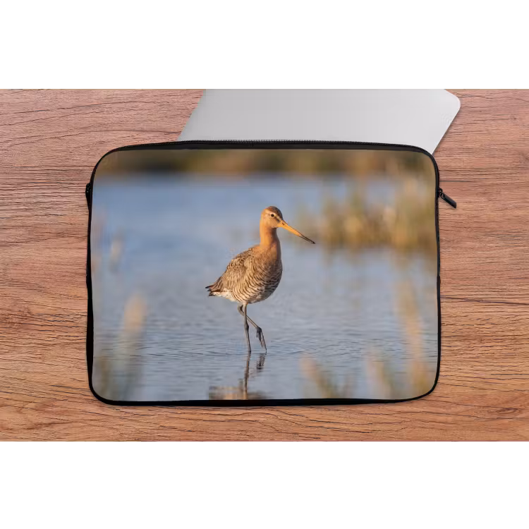 Vogel - Steltloper - Water - Natuur laptophoes neopreen klein -tafel