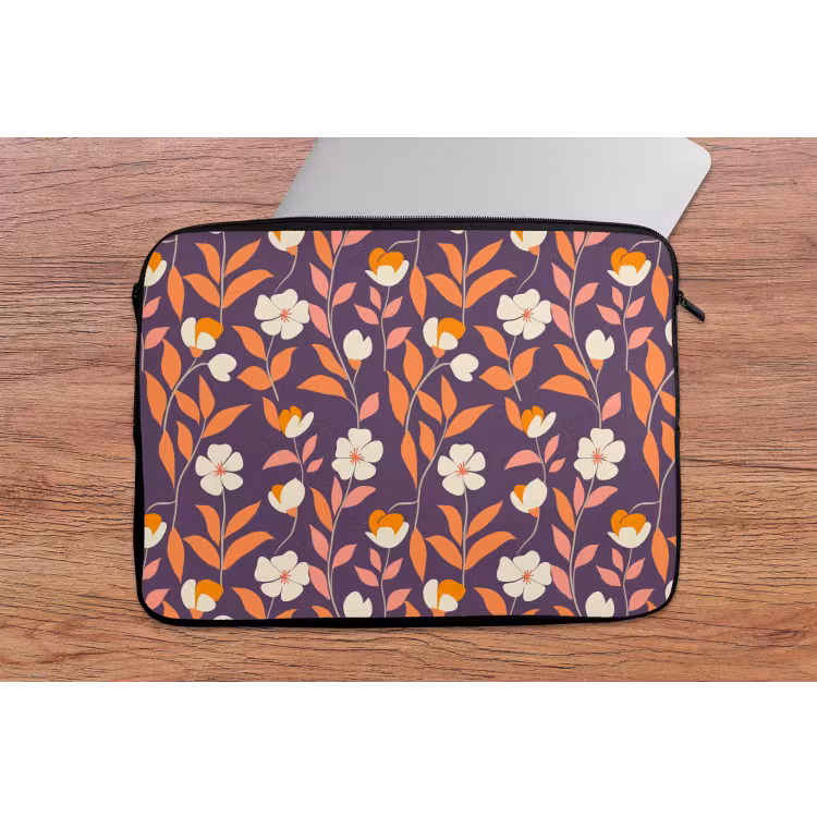 Boho - Vintage - Paars laptophoes neopreen klein 279 -tafel
