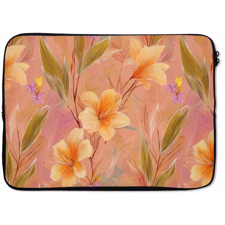 Botanisch - Bloemen - Kleurrijk laptophoes neopreen klein 279 -zkaufland3dotto