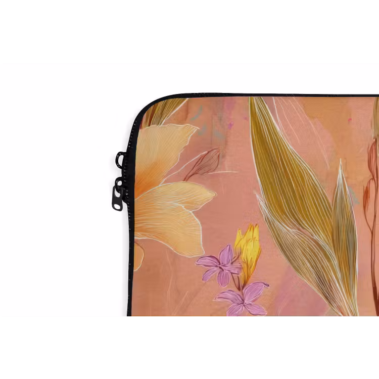 Botanisch - Bloemen - Kleurrijk laptophoes neopreen klein 279 -detail