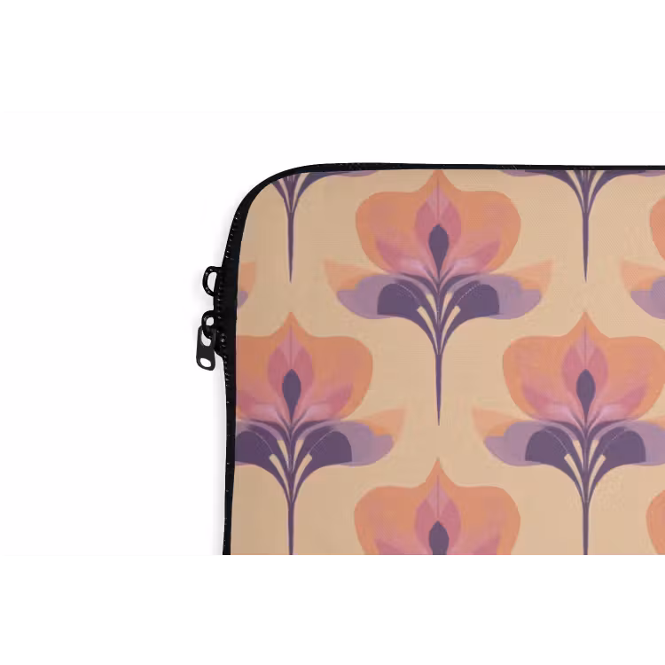 Botanisch - Patroon - Pastel laptophoes neopreen klein 279 -detail