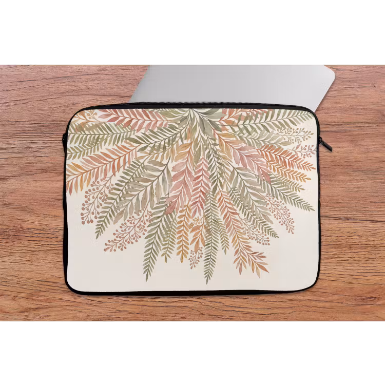 Botanisch - Aquarel - Kleurrijk laptophoes neopreen klein -tafel