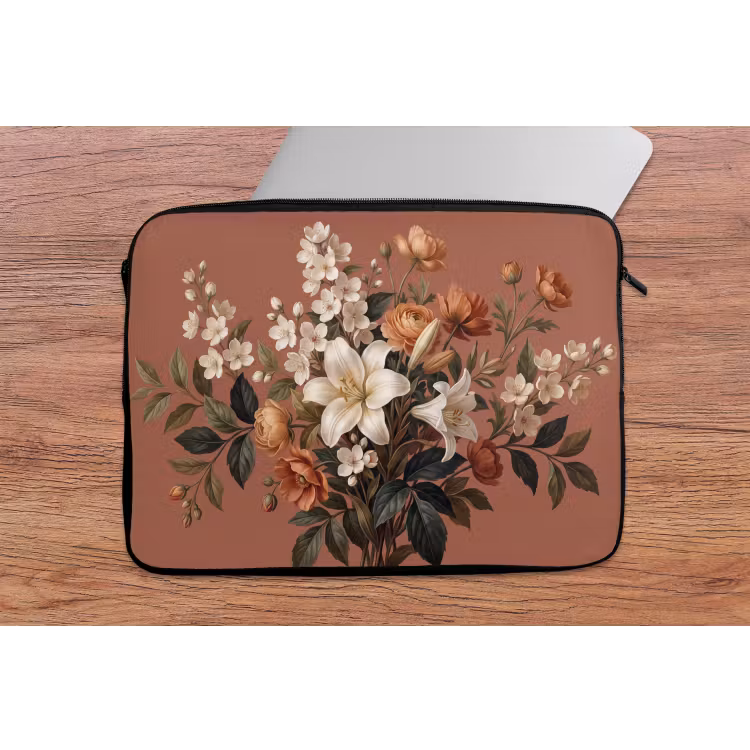 Boeket - Retro - Kleurrijk laptophoes neopreen klein -tafel