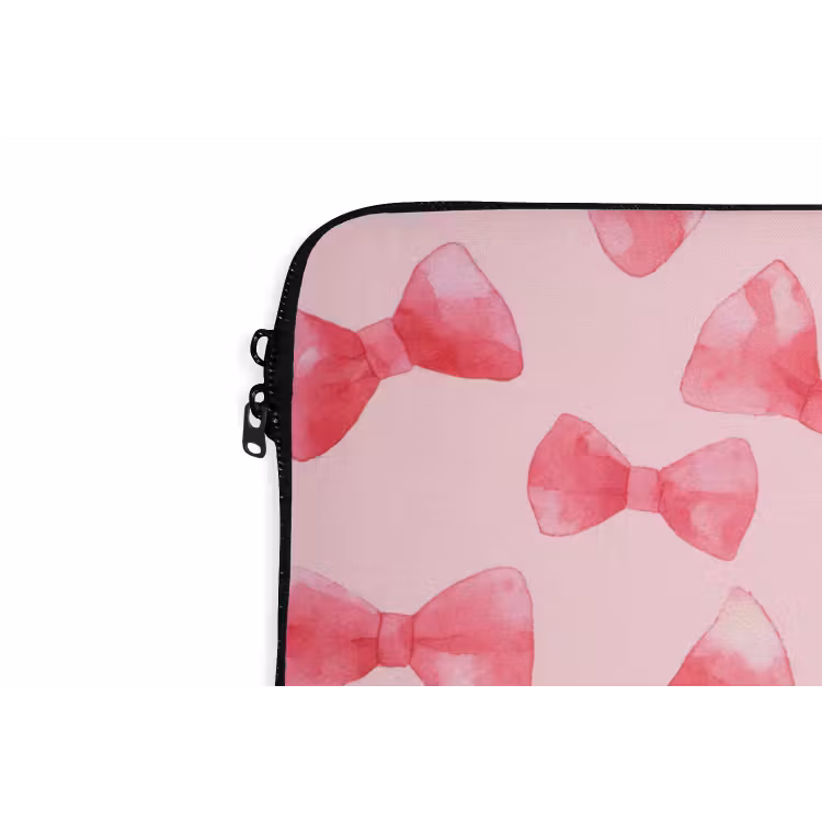 Strikken - Aquarel - Roze laptophoes neopreen klein 279 -detail