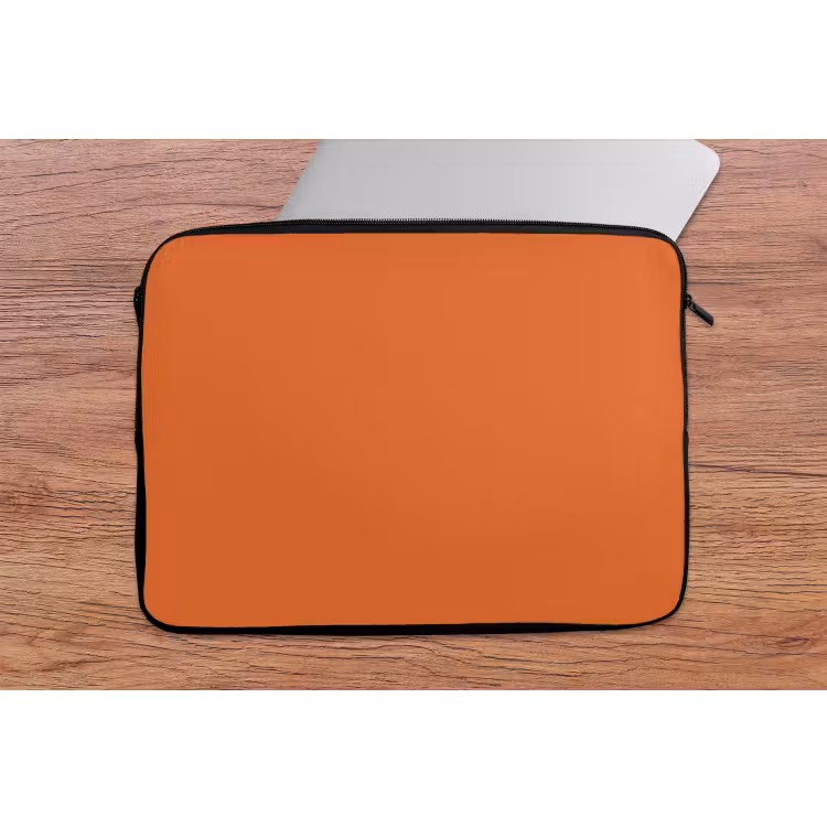 Burnt - Sienna - Oranje laptophoes neopreen klein 279 -tafel
