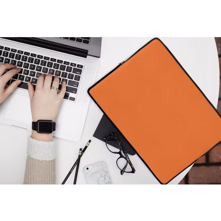 Burnt - Sienna - Oranje laptophoes neopreen klein 279 -bureau