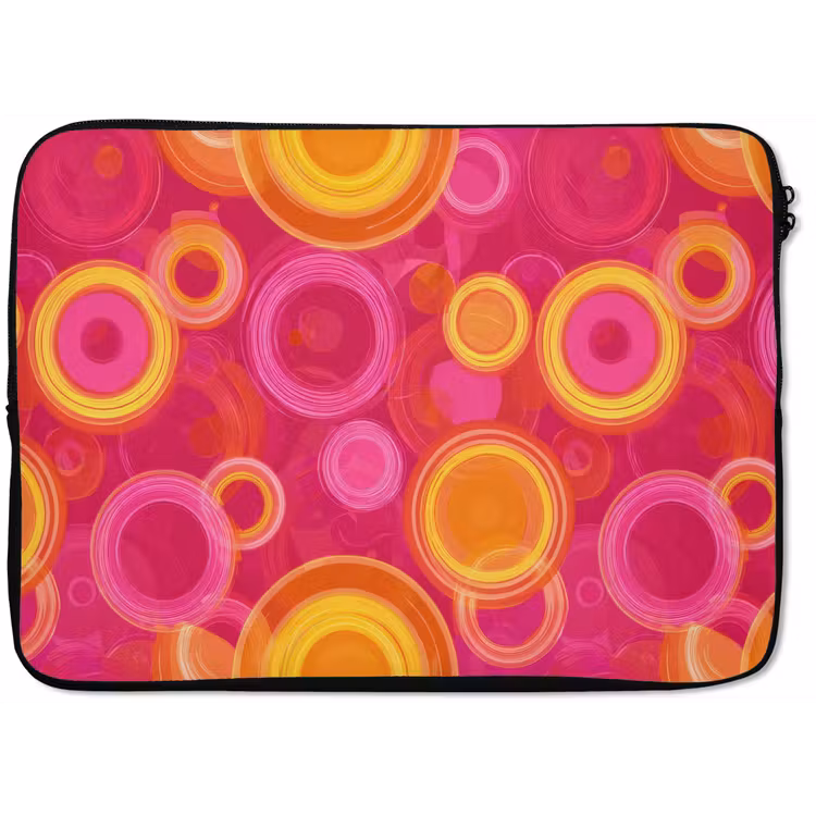 Cirkels - Design - Kleurrijk laptophoes neopreen klein 279 -zkaufland3dotto