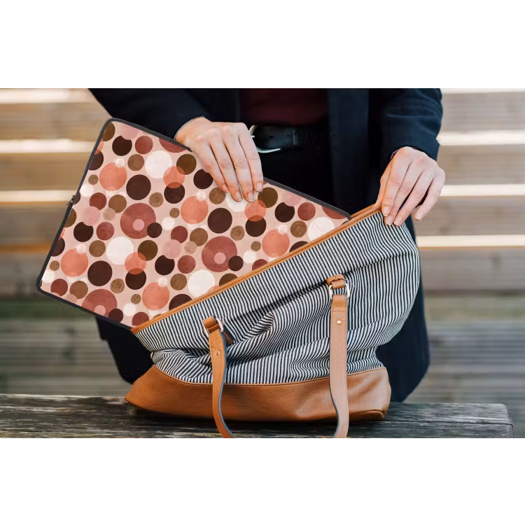 Cirkels - Modern - Kleurrijk laptophoes neopreen klein 279 -tas