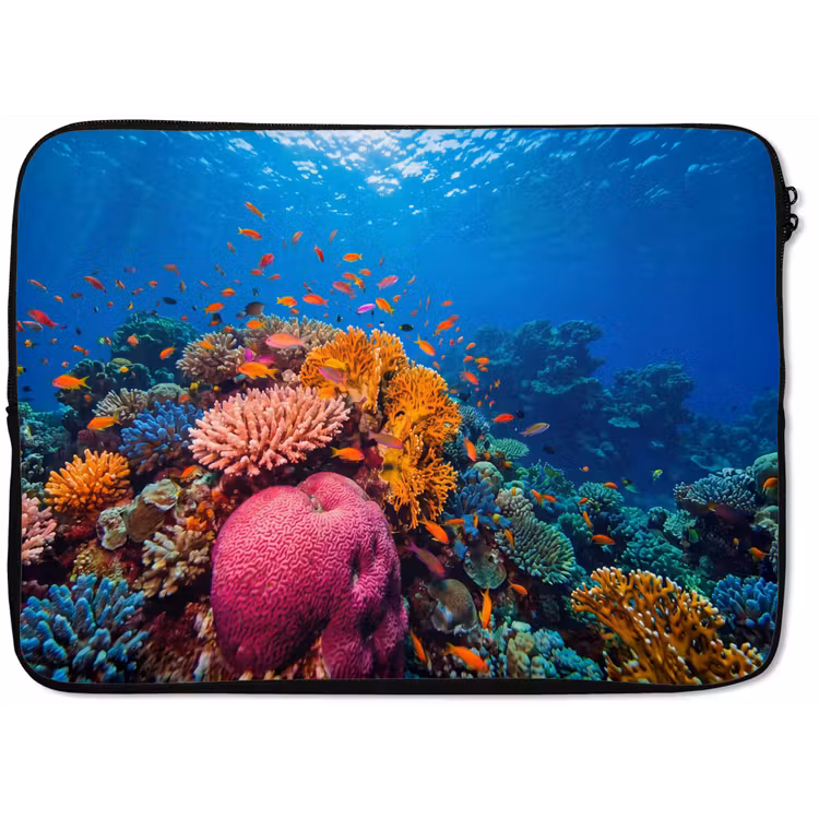 Koraal - Vissen - Oceaan - Natuur - Kleurrijk laptophoes neopreen klein -zkaufland3dotto