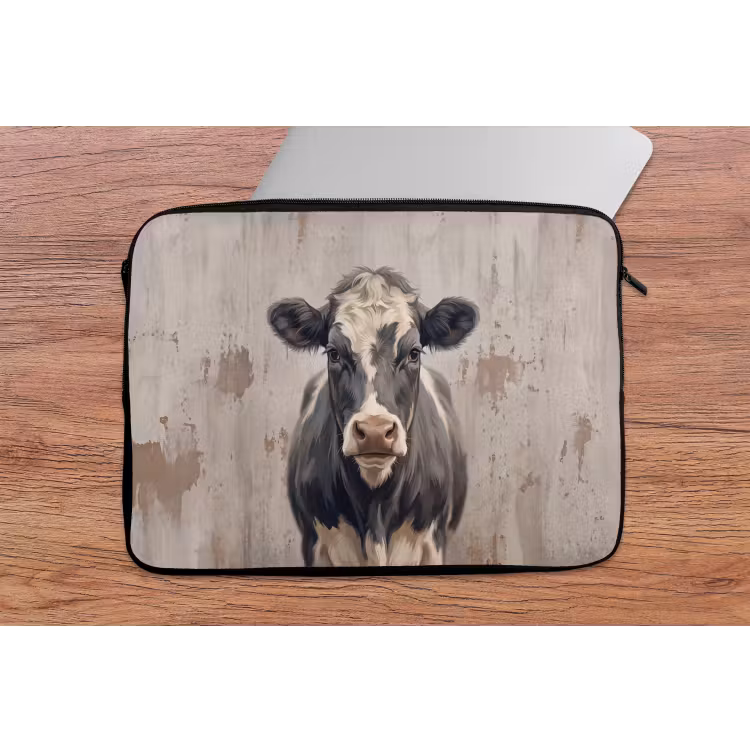 Koe - Portret - Dieren - Modern laptophoes neopreen klein -tafel