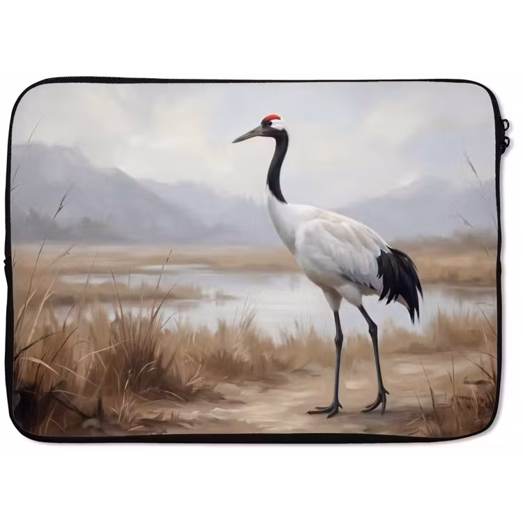 Kraanvogel - Natuur - Realistisch laptophoes neopreen klein -zkaufland3dotto