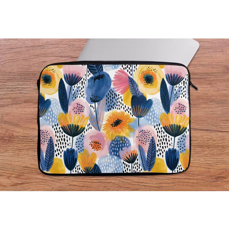 Creatief - Patroon - Kleurrijk laptophoes neopreen klein 279 -tafel
