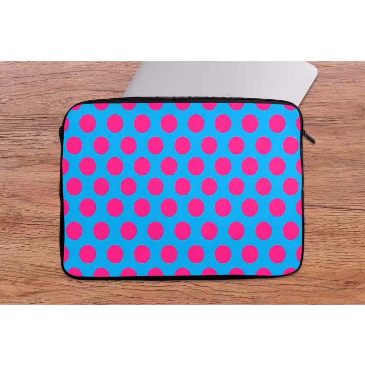 Stippen - Klassiek - Roze laptophoes neopreen klein 279 -tafel