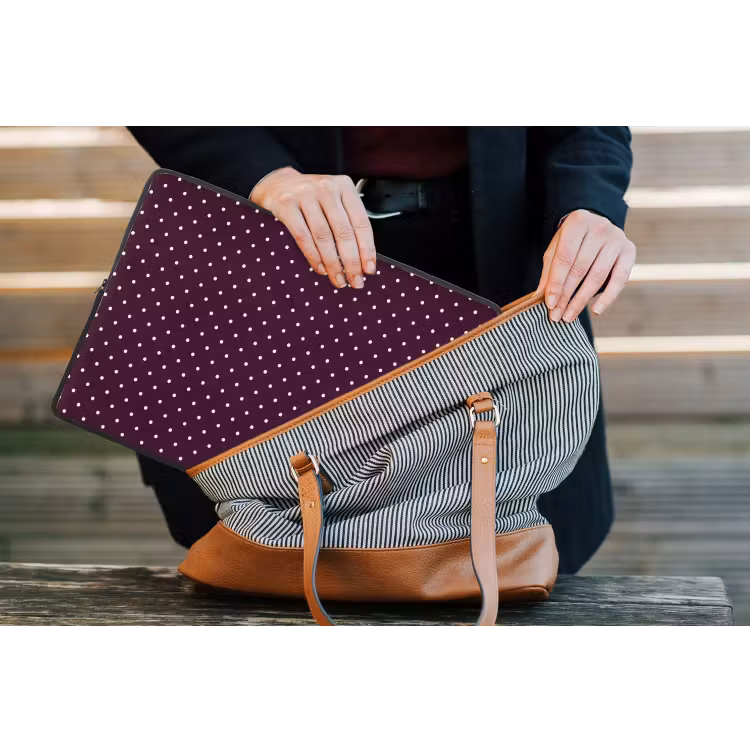 Stippen - Modern - Paars laptophoes neopreen klein 279 -tas