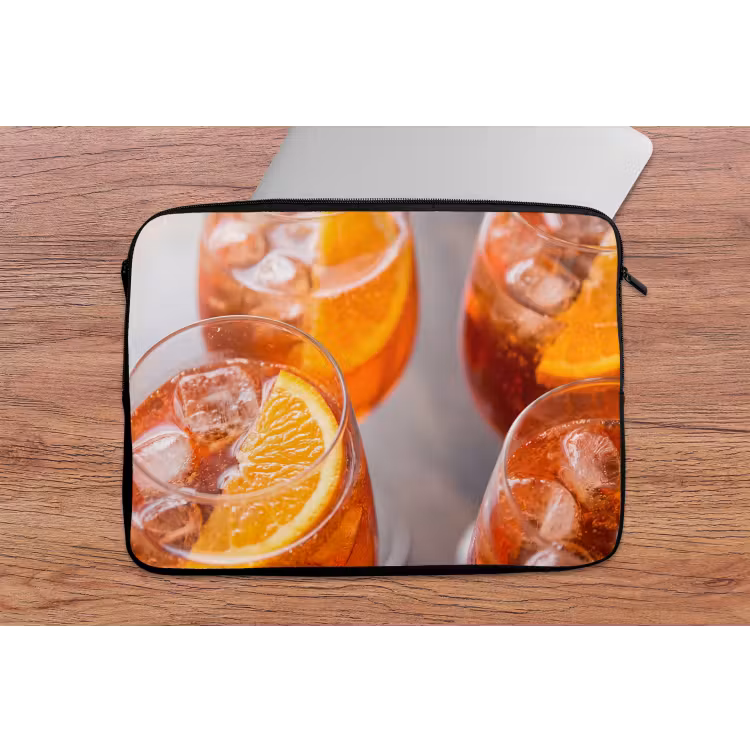 Drank - Sinaasappel - IJs - Zomer - Oranje laptophoes neopreen klein -tafel