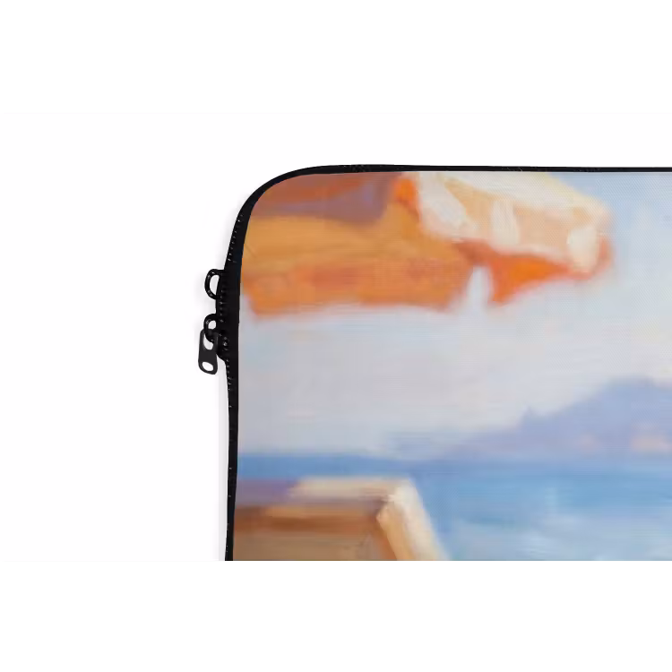 Drank - Glazen - Strand - Zomer - Oranje laptophoes neopreen klein -detail