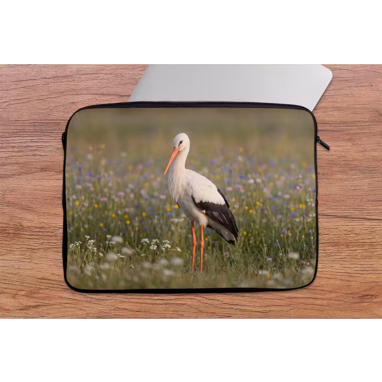 Ooienvaar - Bloemen - Weide - Kleurrijk laptophoes neopreen klein -tafel