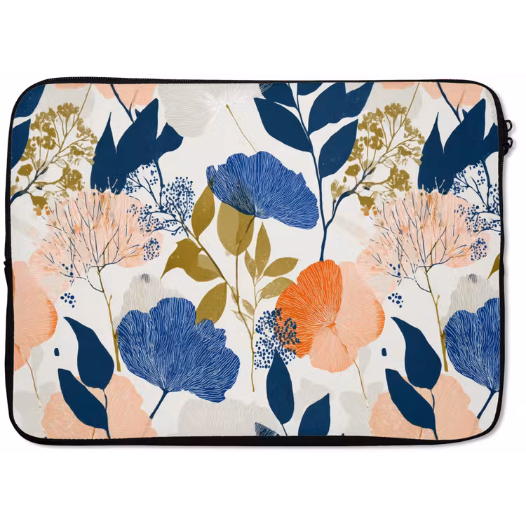 Bloemen - Botanisch - Kleurrijk laptophoes neopreen klein 279 -zkaufland3dotto