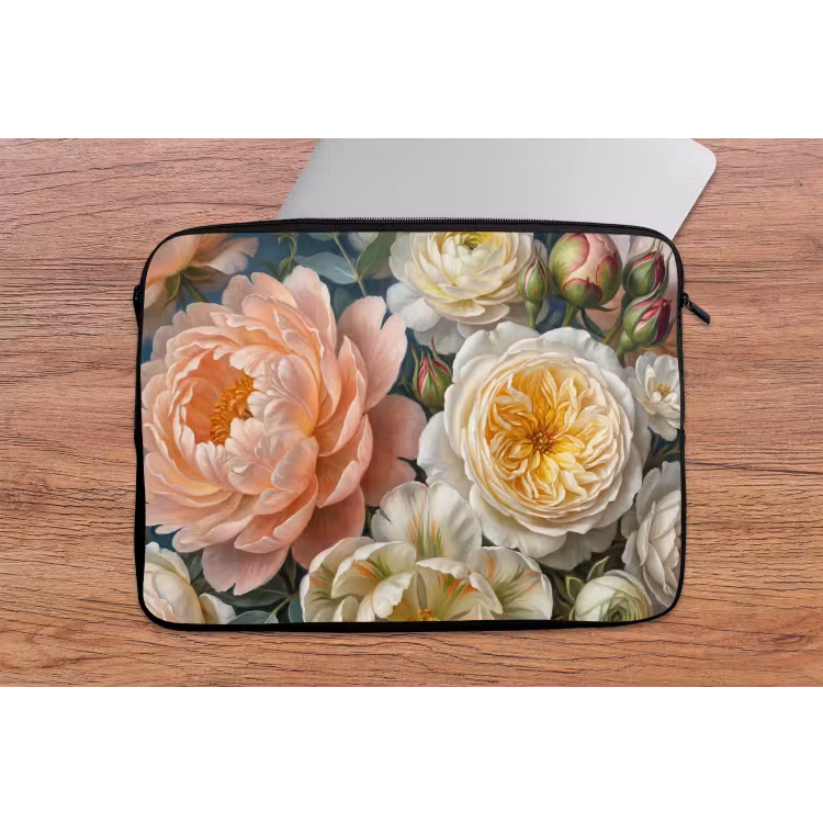 Bloemen - Boeket - Natuur - Klassiek - Kleurrijk laptophoes neopreen klein -tafel