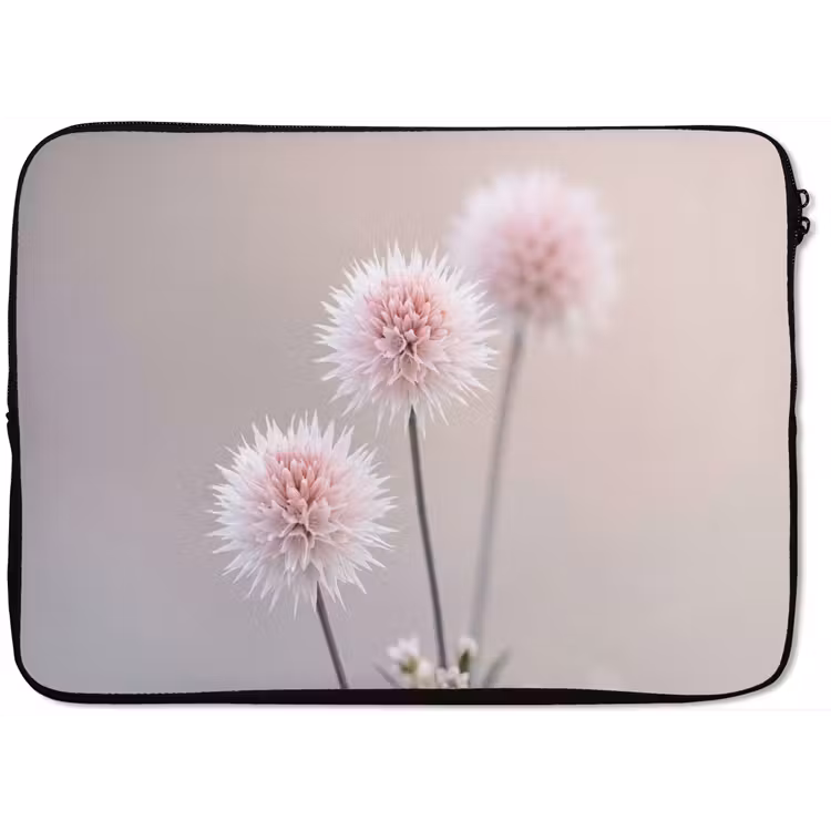 Bloemen - Bollen - Roze laptophoes neopreen klein -zkaufland3dotto
