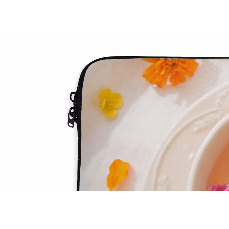 Bloemen - Kop - Natuur - Kleurrijk - Zomer laptophoes neopreen klein -detail