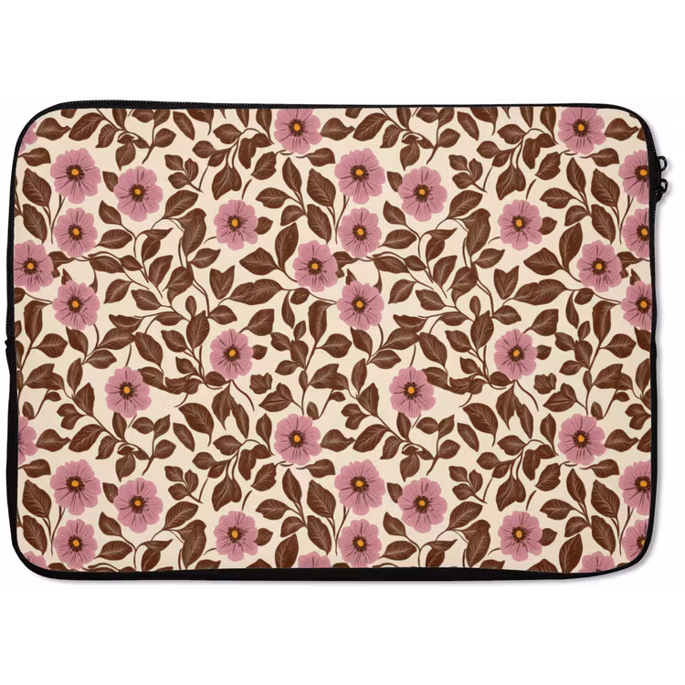 Bloemen - Bladeren - Kleurrijk laptophoes neopreen klein 279 -zkaufland3dotto