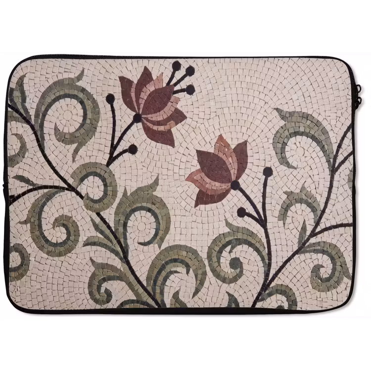 Bloemen - Mozaïek - Patroon - Abstract - Groen laptophoes neopreen klein -zkaufland3dotto