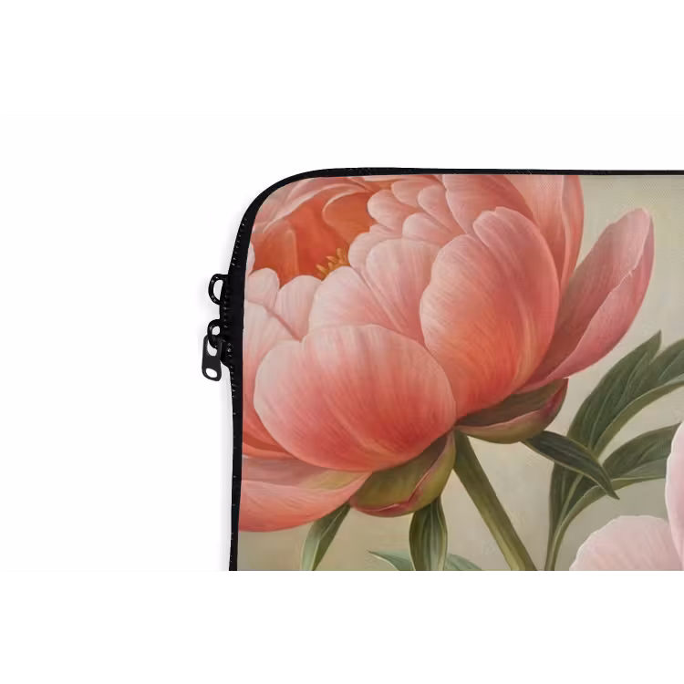 Bloemen - Roze - Klassiek - Gedetailleerd - Natuur laptophoes neopreen klein -detail