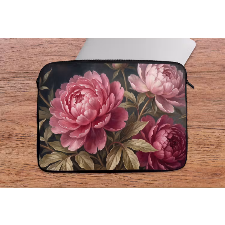 Bloemen - Roze - Klassiek - Natuur laptophoes neopreen klein -tafel