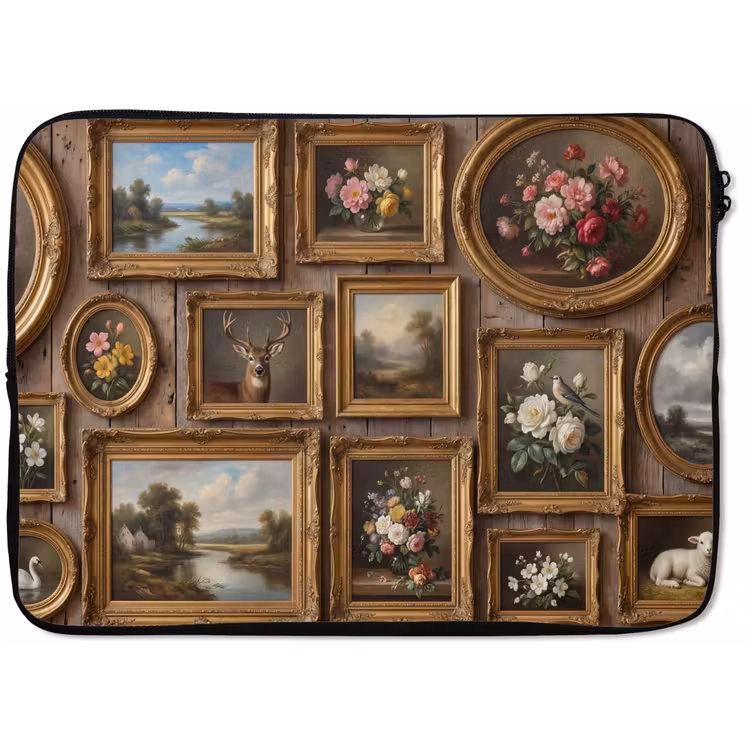 Bloemen - Rozen - Klassiek - Vaas - Kleurrijk laptophoes neopreen klein -zkaufland3dotto