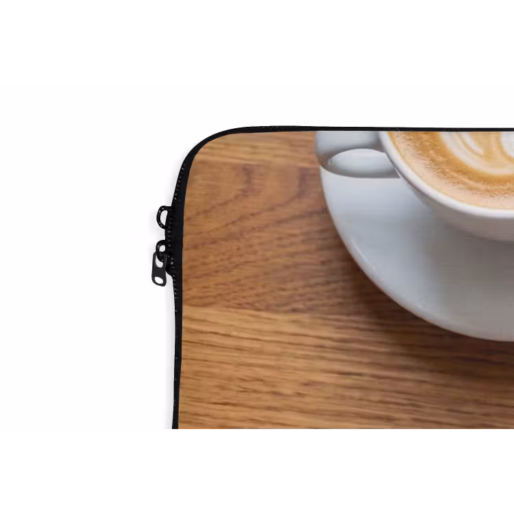 Eten - Croissant - Koffie - Ontbijt - Modern laptophoes neopreen klein -detail