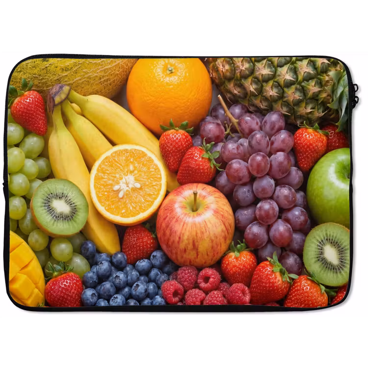 Eten - Fruit - Vers - Kleurrijk - Voeding laptophoes neopreen klein -zkaufland3dotto