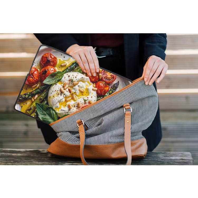 Eten - Groenten - Kaas - Modern - Vers laptophoes neopreen klein -tas