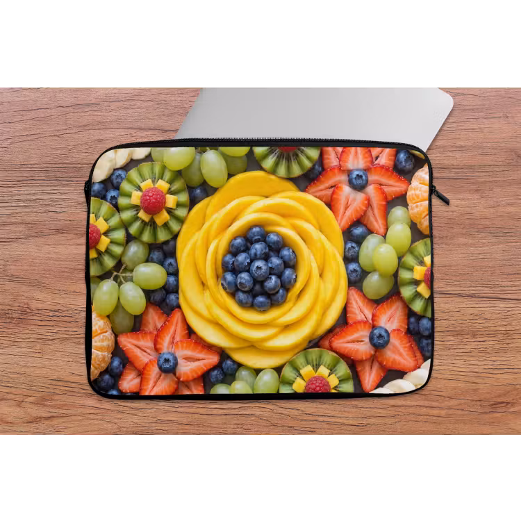 Fruit - Arrangement - Gezond - Kleurrijk - Eten laptophoes neopreen klein -tafel