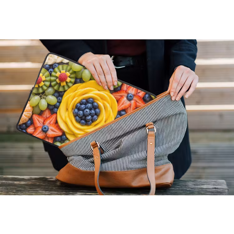 Fruit - Arrangement - Gezond - Kleurrijk - Eten laptophoes neopreen klein -tas