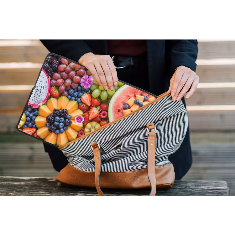 Fruit - Vers - Variatie - Eten - Kleurrijk laptophoes neopreen klein -tas