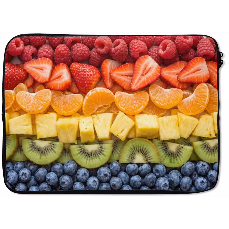 Fruit - Regenboog - Gezond - Kleurrijk laptophoes neopreen klein -zkaufland3dotto
