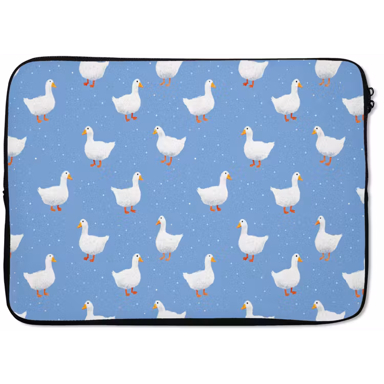 Ganzen - Elegant - Blauw laptophoes neopreen klein 279 -zkaufland3dotto
