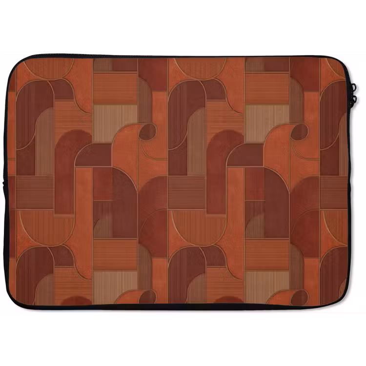 Geometrisch - Abstract - Textuur - Bruin laptophoes neopreen klein 279 -zkaufland3dotto