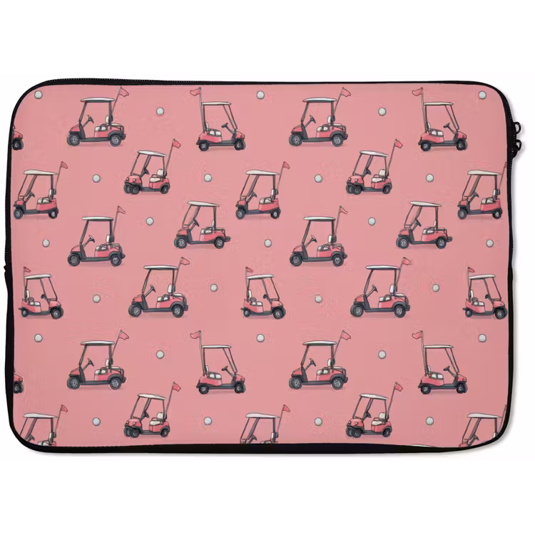 Golfkar - Retro - Roze laptophoes neopreen klein 279 -zkaufland3dotto