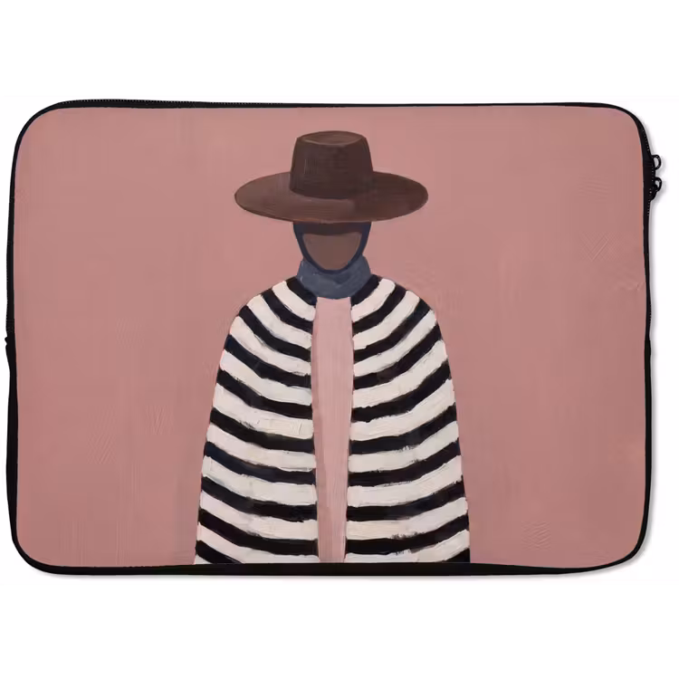 Grafisch - Vrouw - Roze laptophoes neopreen klein -zkaufland3dotto