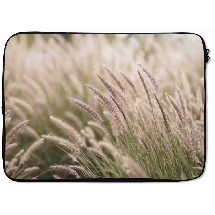 Gras - Close up - Groen laptophoes neopreen klein -zkaufland3dotto